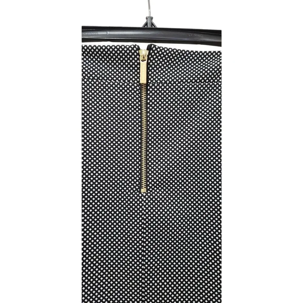 Michael Kors NWT Womens Black White Polka Dot Lined Skirt Sz L - Picture 6 of 10